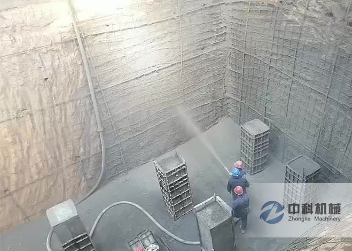 小型液壓濕噴機深基坑加固噴錨作業(yè)施工視頻